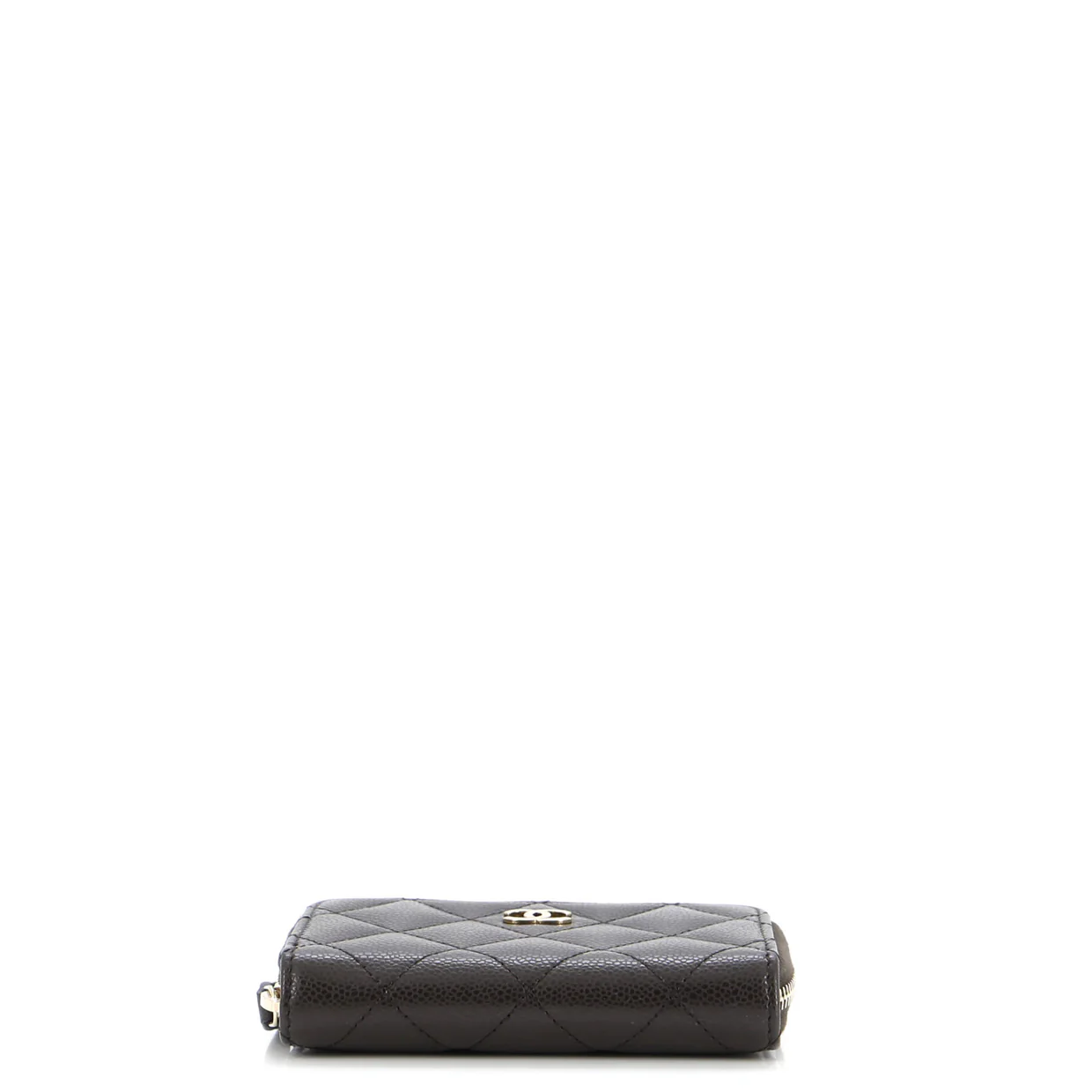 CC Zip Coin Purse Quilted Caviar Small - Deep Luxury
