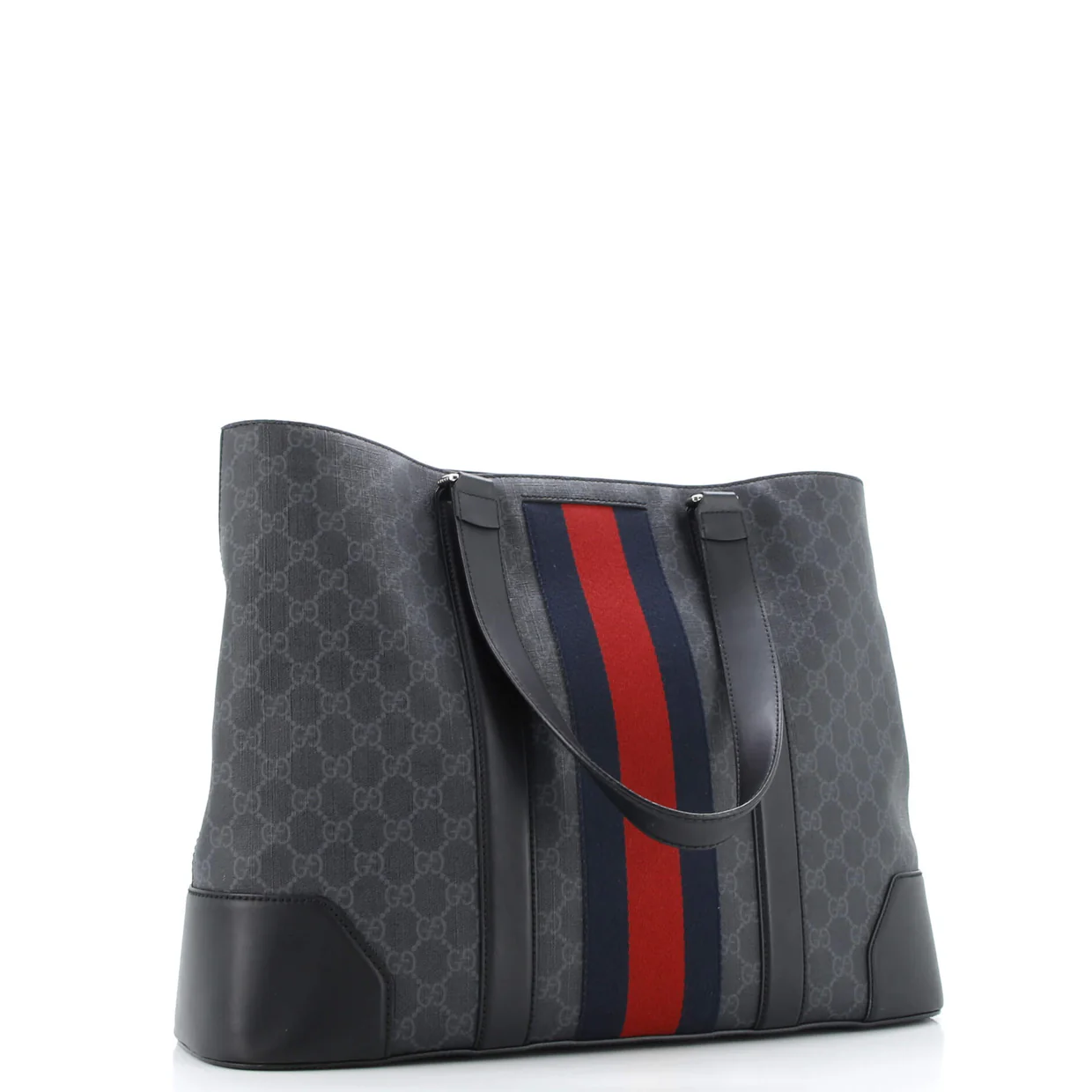 Web Open Tote GG Coated Canvas Large - Deep Luxury