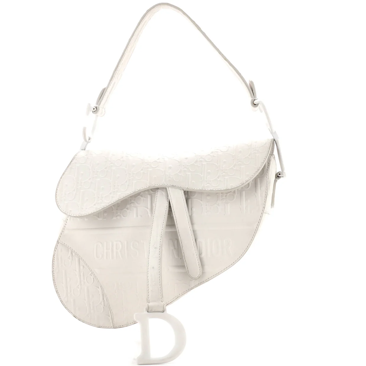 Saddle Handbag Oblique Embossed Calfskin Medium - Deep Luxury
