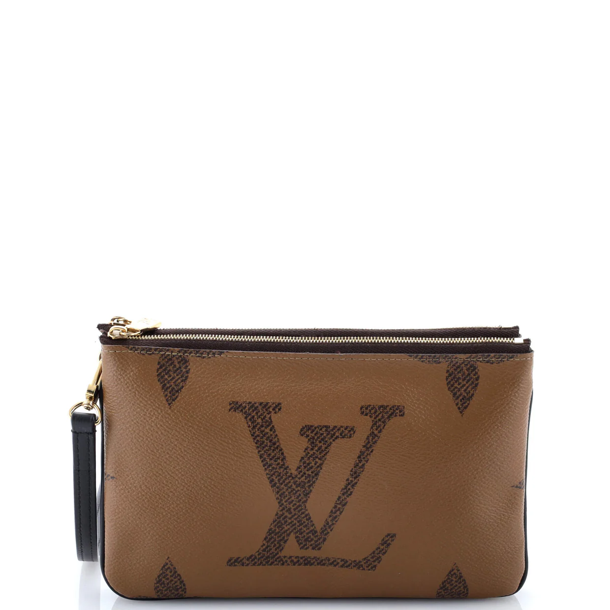 Double Zip Pochette Reverse Monogram Giant - Deep Luxury