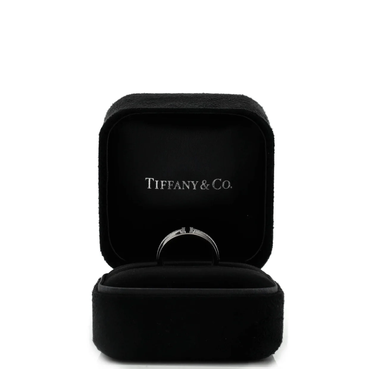 T Two Ring 18K White Gold and Diamonds Narrow - Deep Luxury