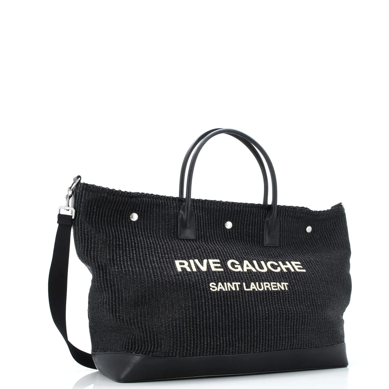 Rive Gauche Shopper Tote Raffia Large - Deep Luxury