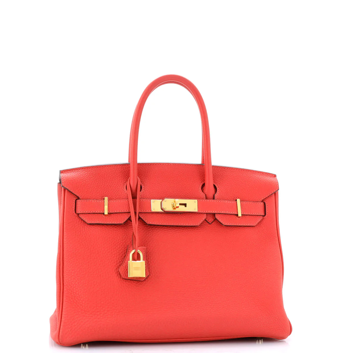 Birkin Handbag Rouge Pivoine Togo with Gold Hardware 30 - Deep Luxury