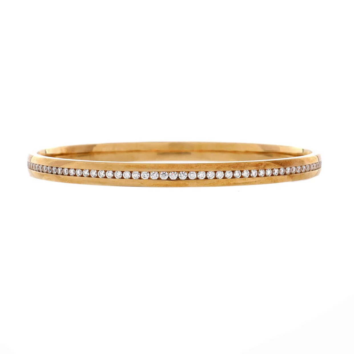 HW Logo Bangle Bracelet 18K Yellow Gold and Diamonds - Deep Luxury