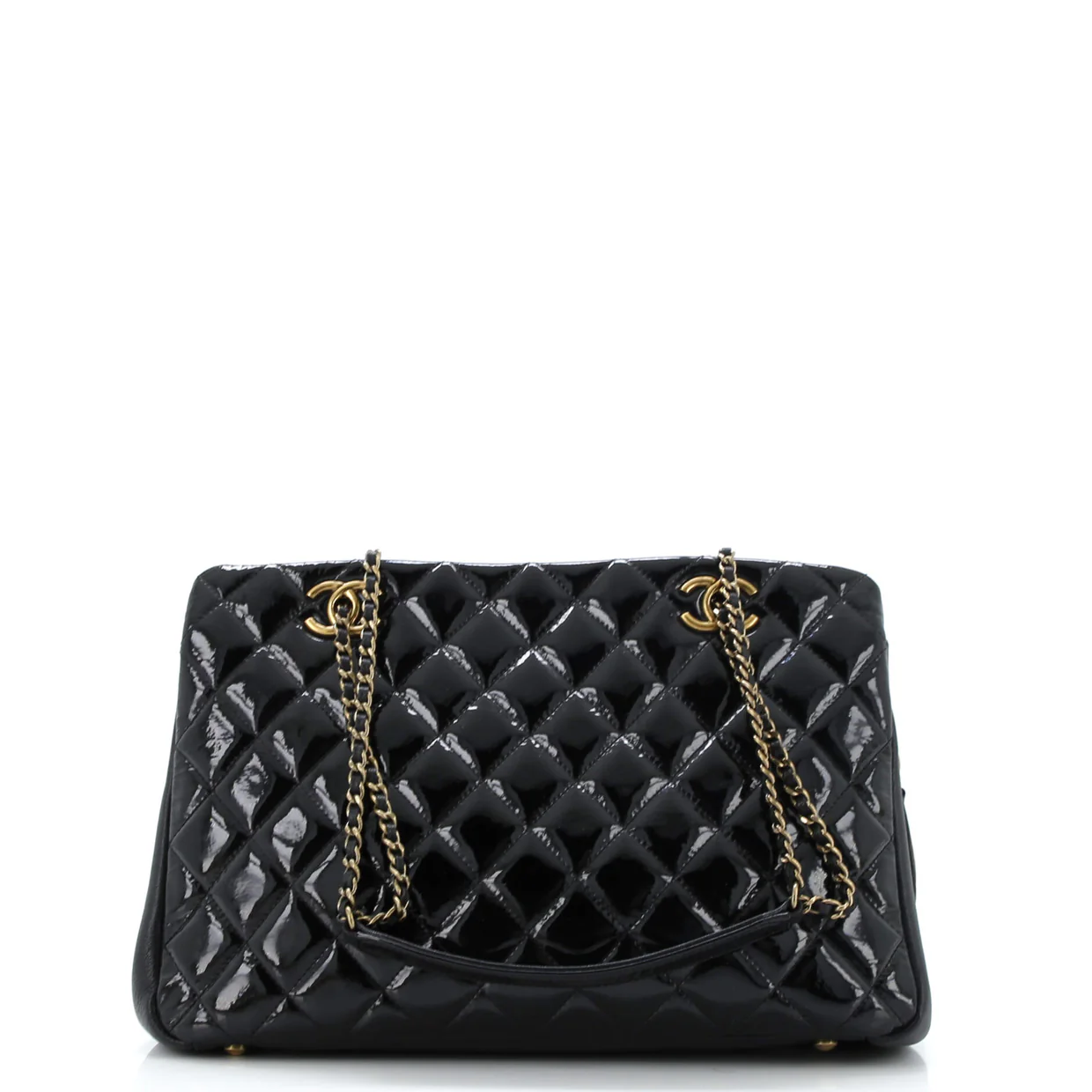 CC Eyelet Tote Quilted Patent Medium - Deep Luxury