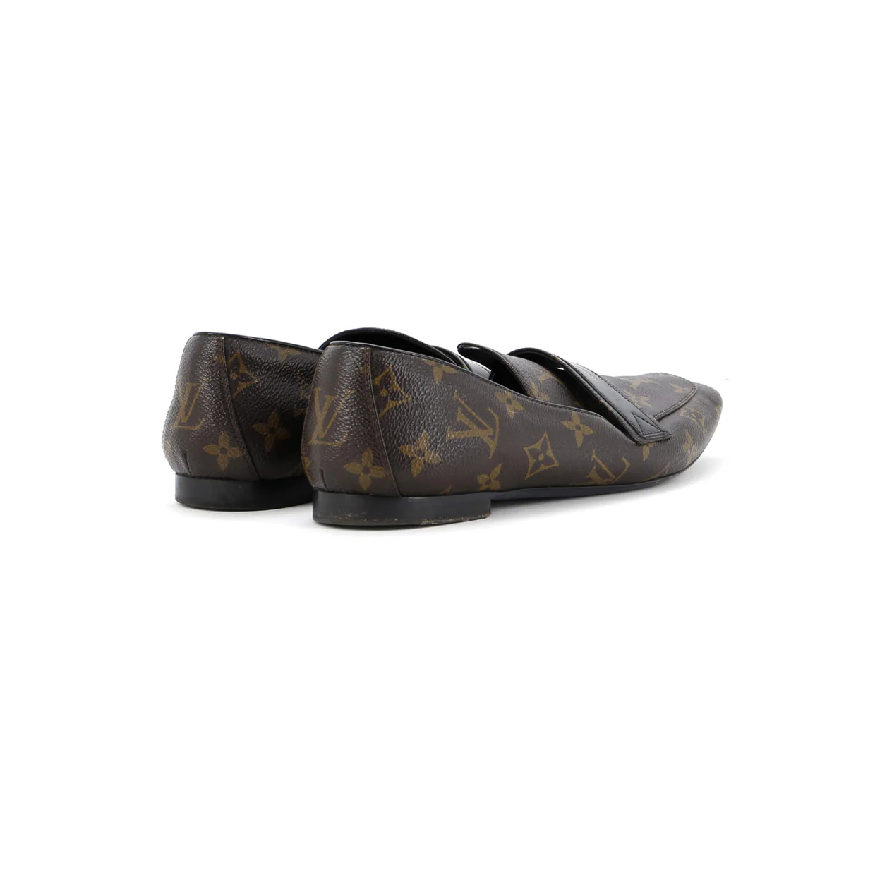 Women's Upper Case Flat Loafers Monogram Canvas - Deep Luxury