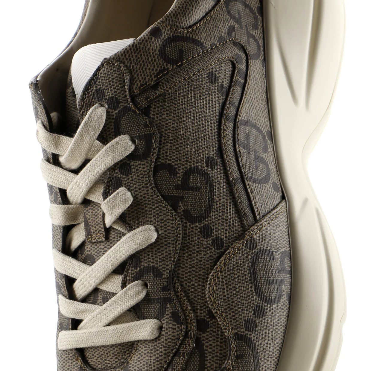 Rhyton Sneakers Jumbo GG Coated Canvas - Deep Luxury