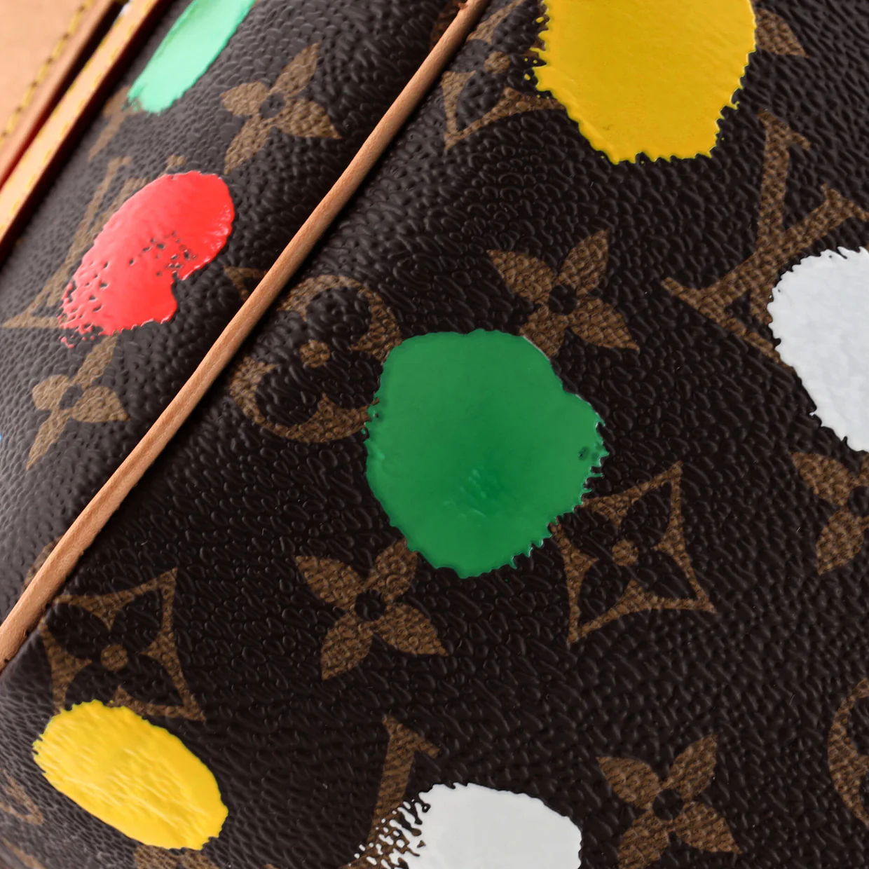 Speedy Bandouliere Bag Yayoi Kusama Painted Dots Monogram Canvas 25 - Deep Luxury