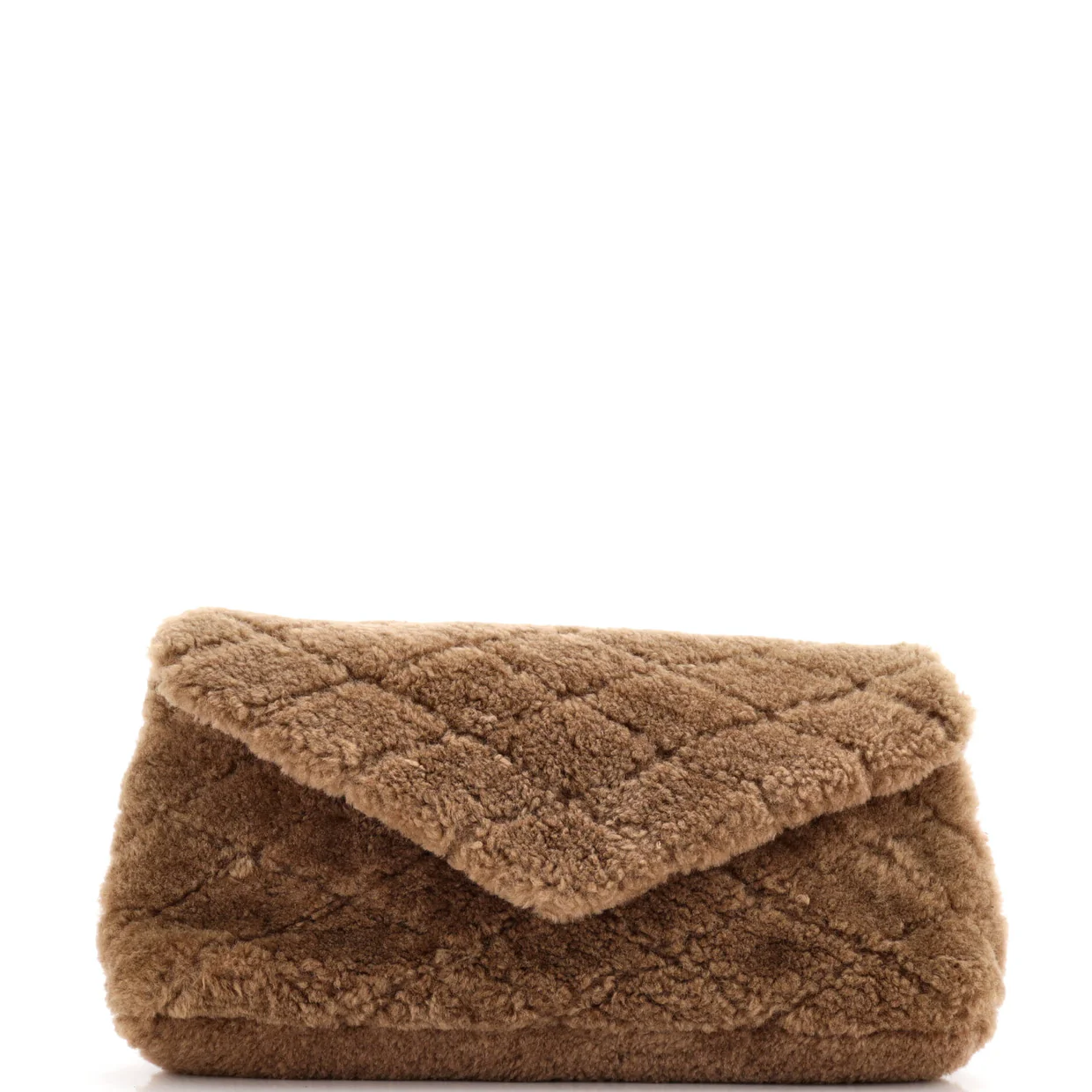 Sade Puffer Envelope Clutch Quilted Shearling Large - Deep Luxury