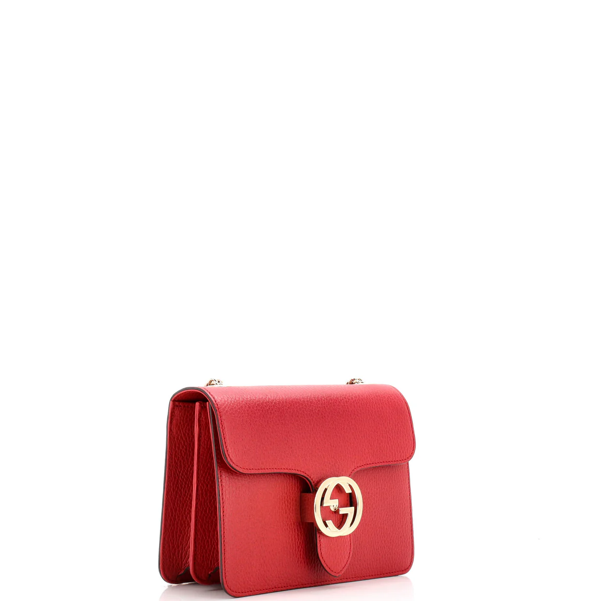 Interlocking Shoulder Bag Leather Small - Deep Luxury