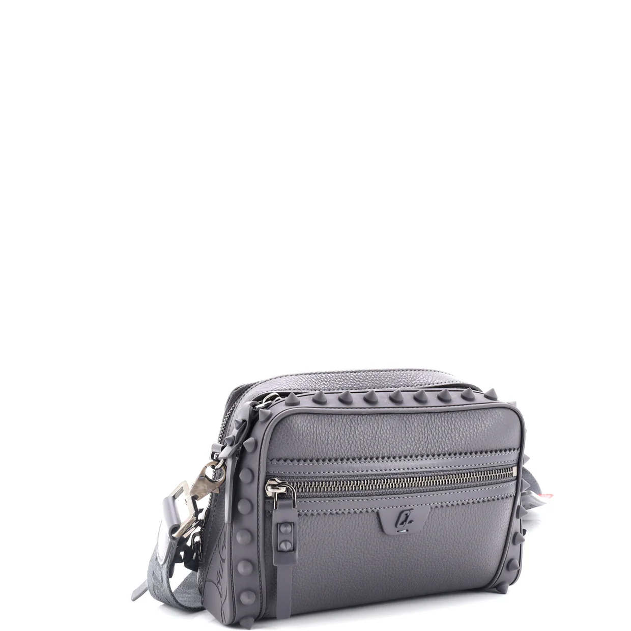 Loubitown Crossbody Bag Spiked Leather Medium - Deep Luxury