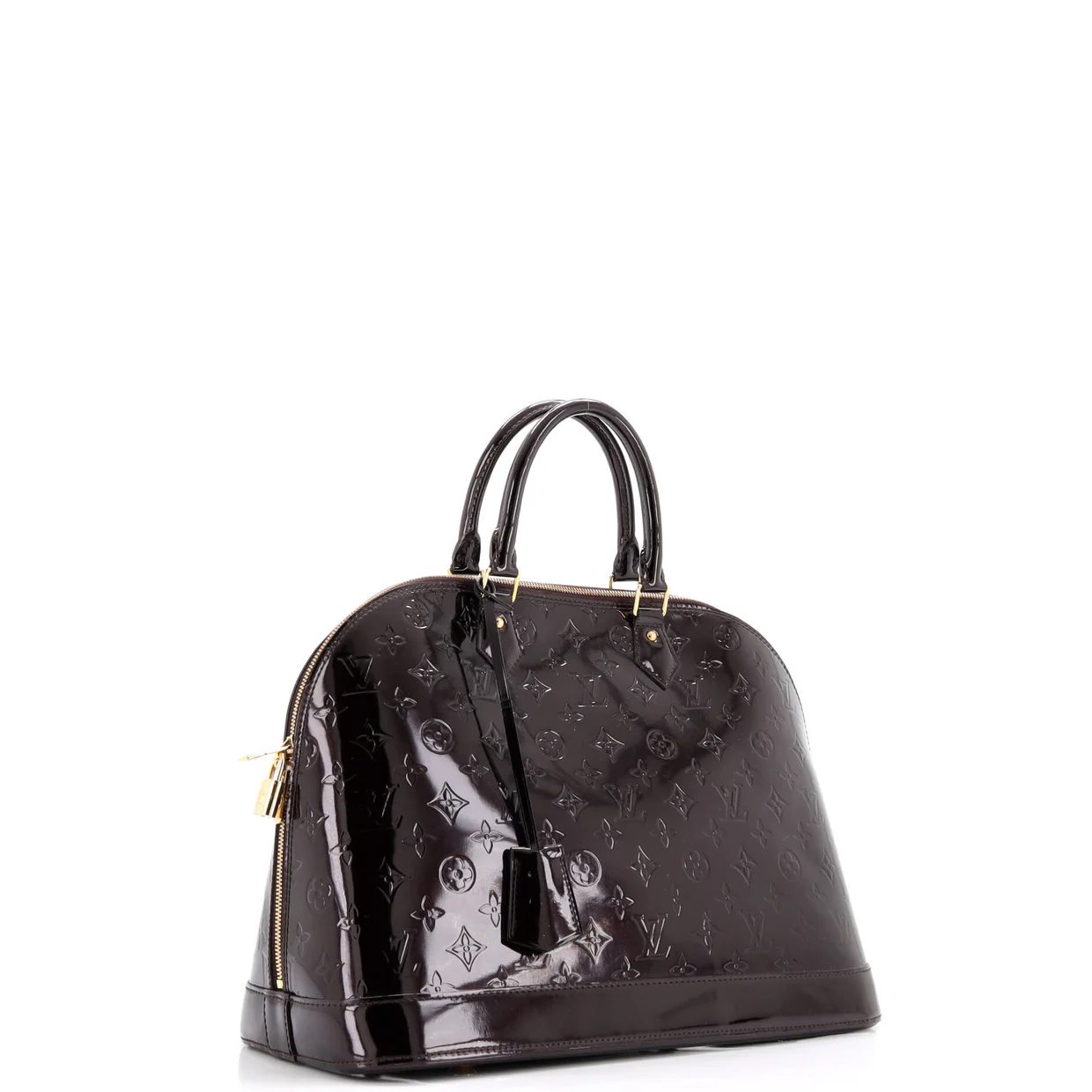 Alma Handbag Monogram Vernis GM - Deep Luxury