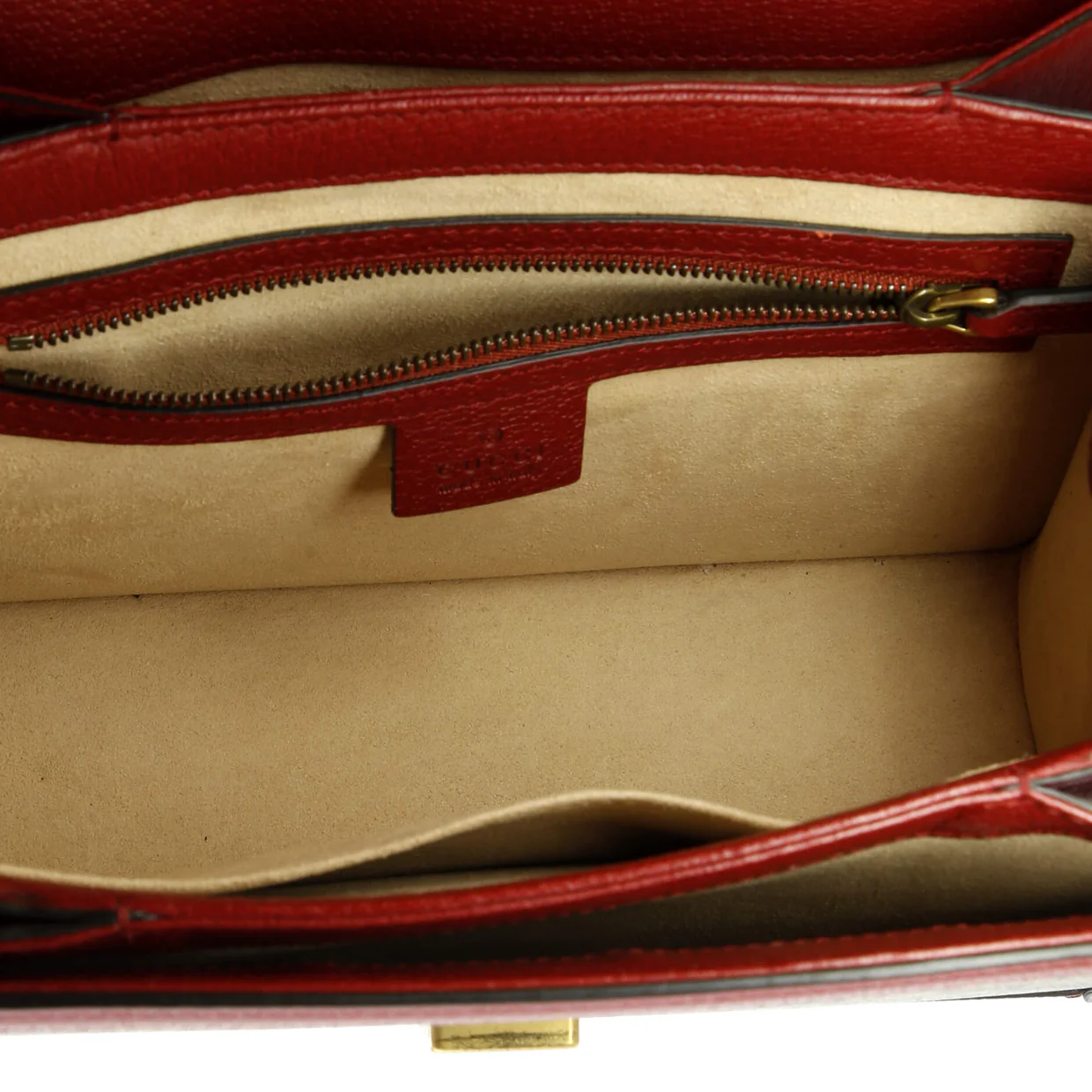 Queen Margaret Top Handle Bag GG Coated Canvas with Leather Small - Deep Luxury