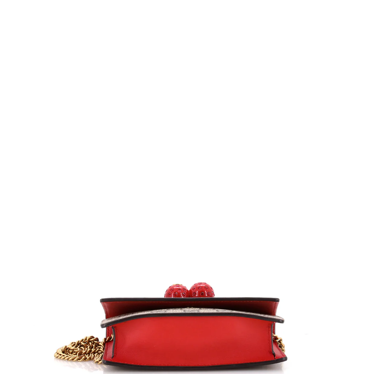 Cherries Wallet on Chain GG Coated Canvas Mini - Deep Luxury