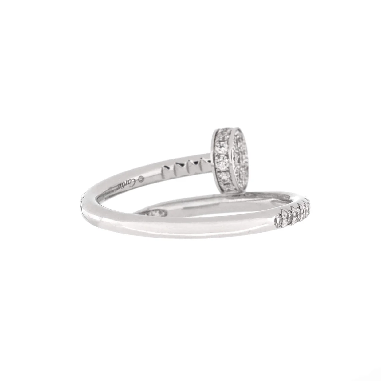 Juste un Clou Paved Ring 18K White Gold with Diamonds Small - Deep Luxury