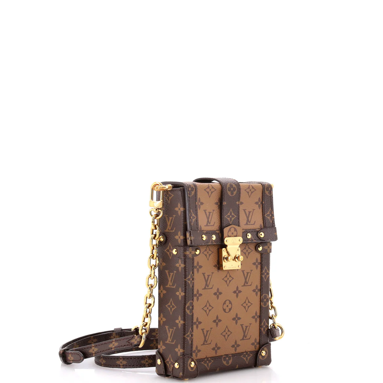 Vertical Trunk Pochette Reverse Monogram Canvas - Deep Luxury