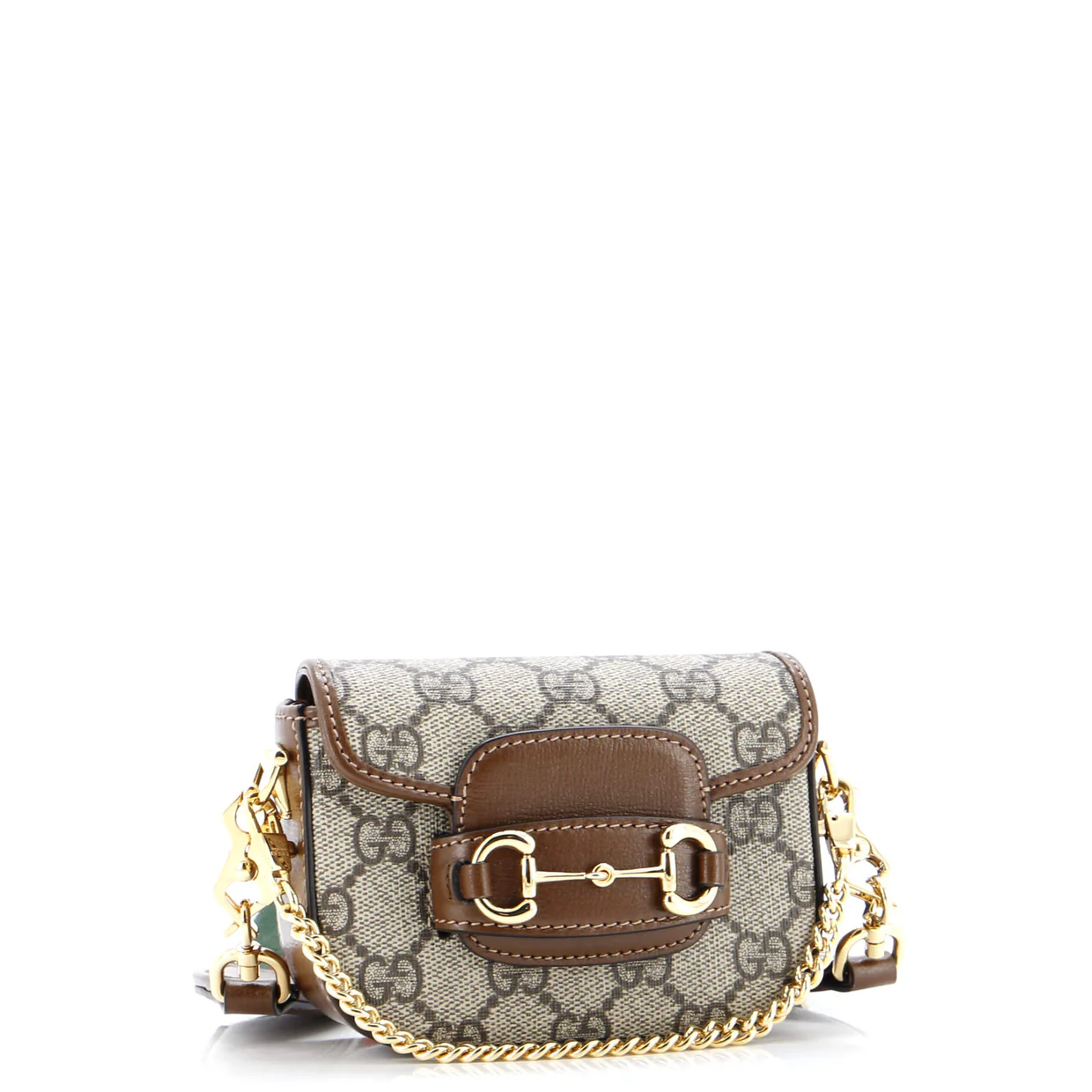 Horsebit 1955 Flap Wallet with Strap GG Coated Canvas - Deep Luxury