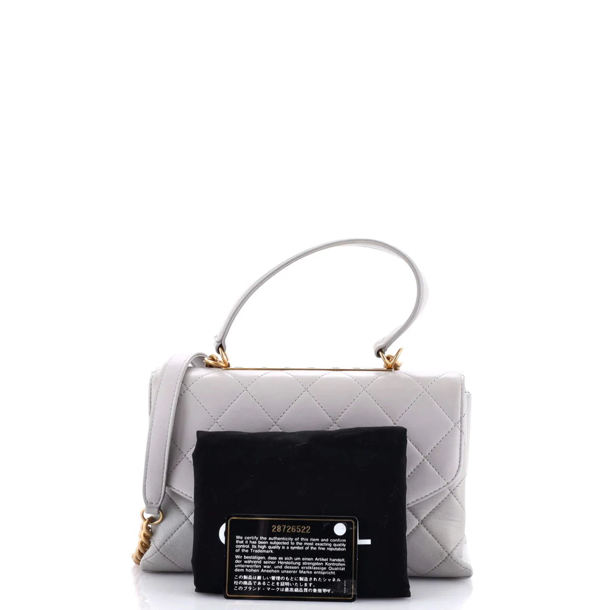 Trendy Spirit Top Handle Bag Quilted Lambskin Medium - Deep Luxury