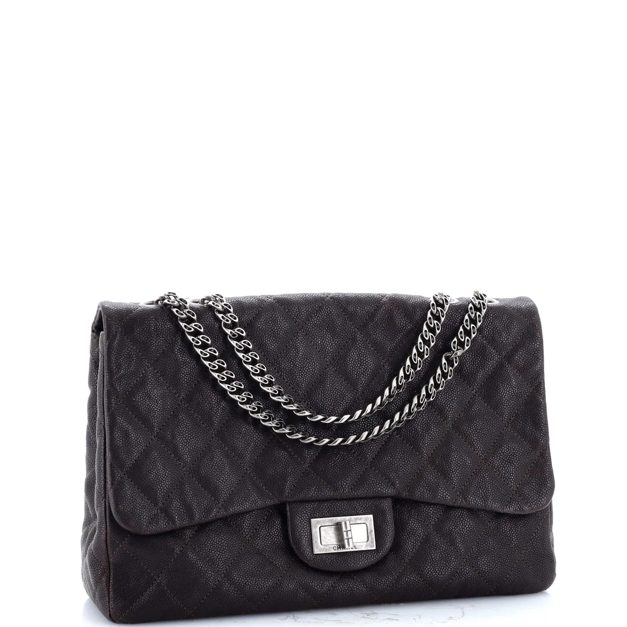 Bijoux Chain Reissue 2.55 Flap Bag Quilted Caviar 227 - Deep Luxury