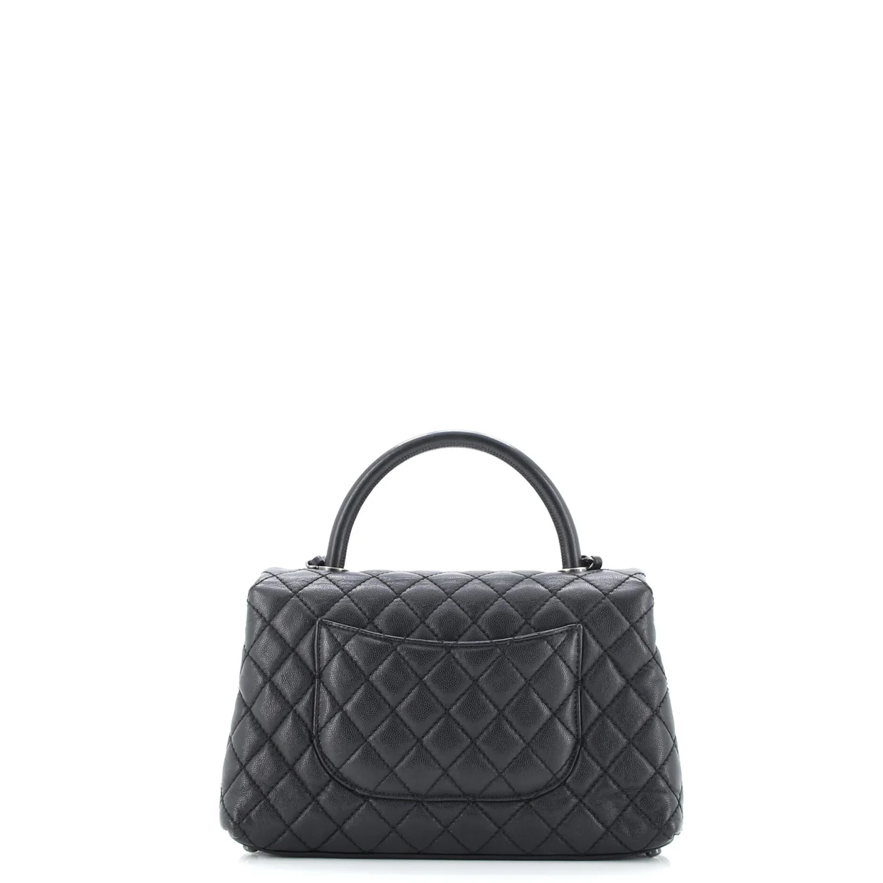 Coco Top Handle Bag Quilted Caviar Small - Deep Luxury