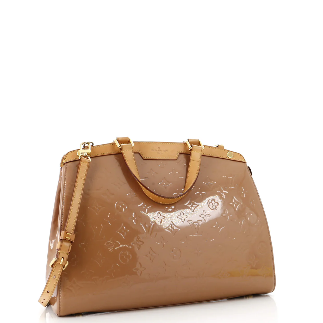 Brea Handbag Monogram Vernis MM - Deep Luxury