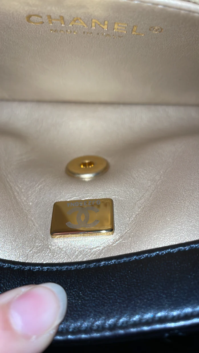 Crystal Logo Letters Chain Handle Flap Bag Quilted Lambskin Small - Deep Luxury