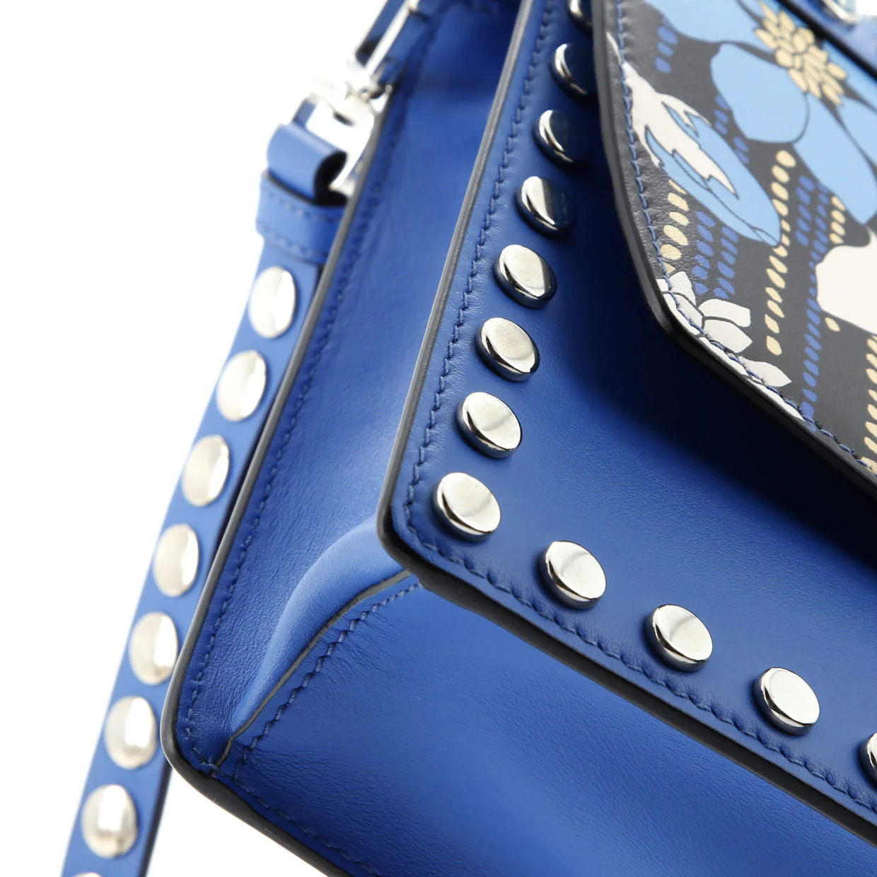 Elektra Shoulder Bag Studded Printed Leather Medium - Deep Luxury
