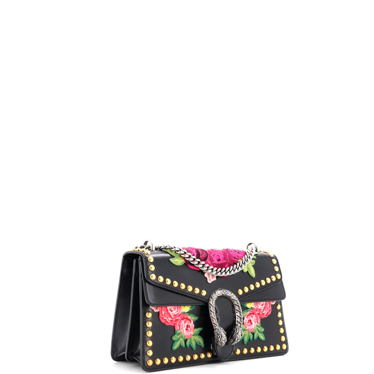 Dionysus Bag Embroidered Studded Leather Small - Deep Luxury