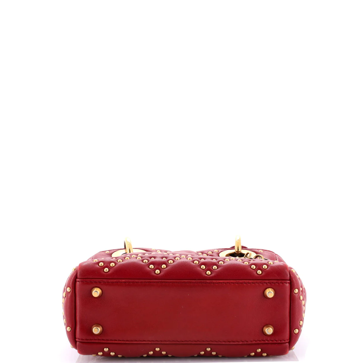 Supple Lady Dior Bag Cannage Studded Lambskin Mini - Deep Luxury