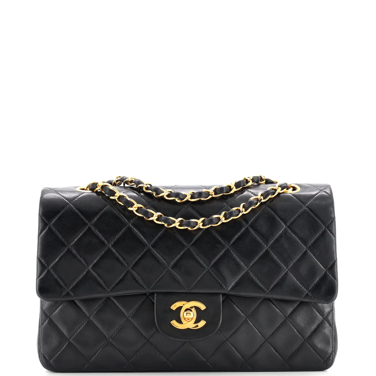 Vintage Classic Double Flap Bag Quilted Lambskin Medium - Deep Luxury