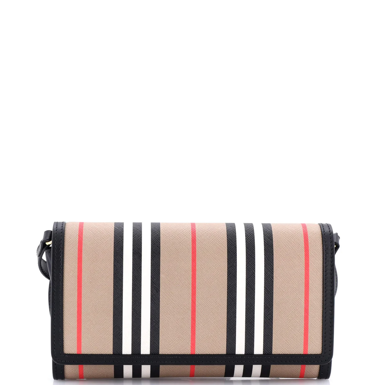 Hannah Wallet on Strap Icon Stripe E-Canvas - Deep Luxury