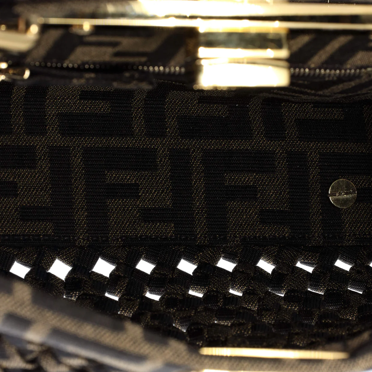 Peekaboo Bag Woven Zucca Canvas Mini - Deep Luxury