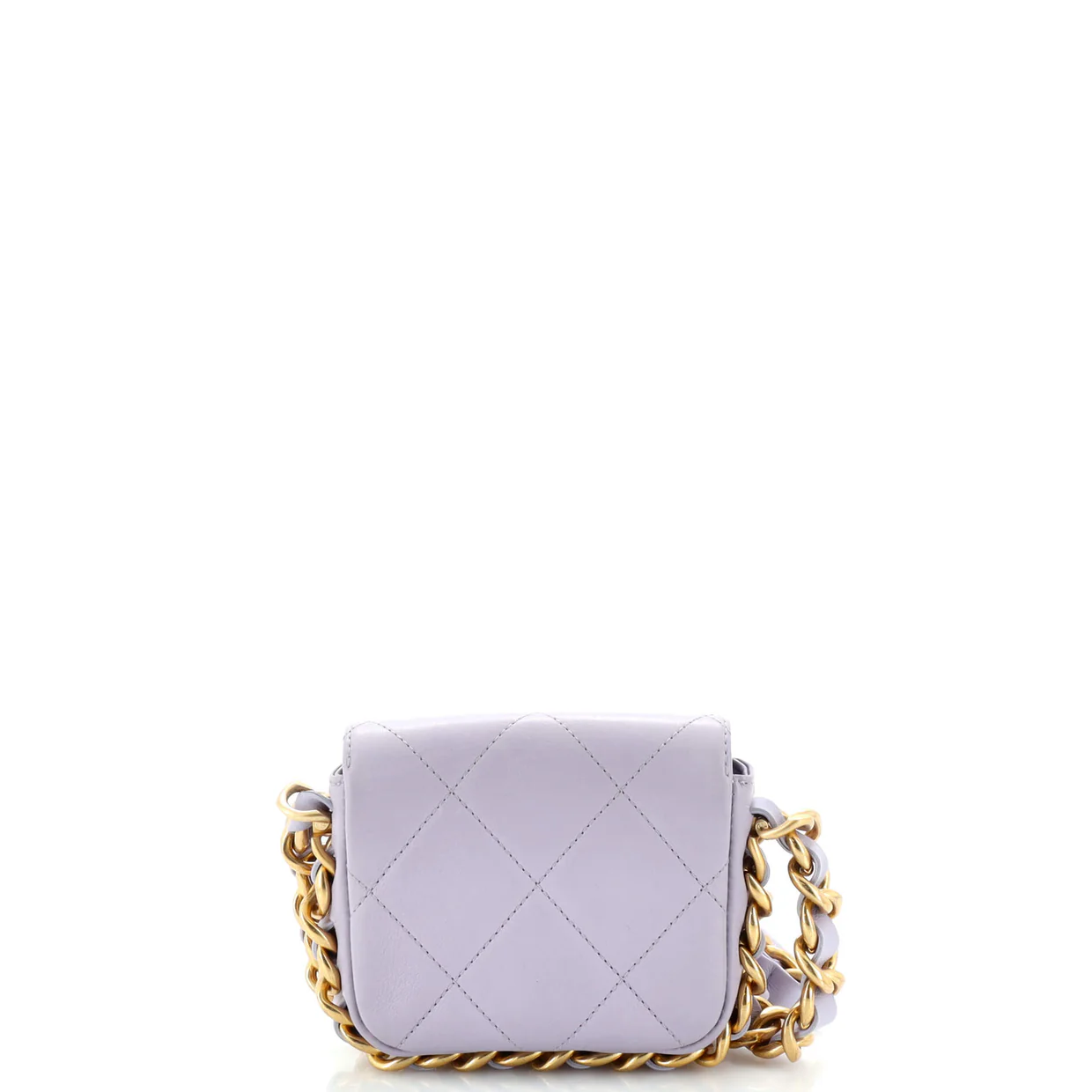 Framing Chain Flap Bag Quilted Calfskin Mini - Deep Luxury