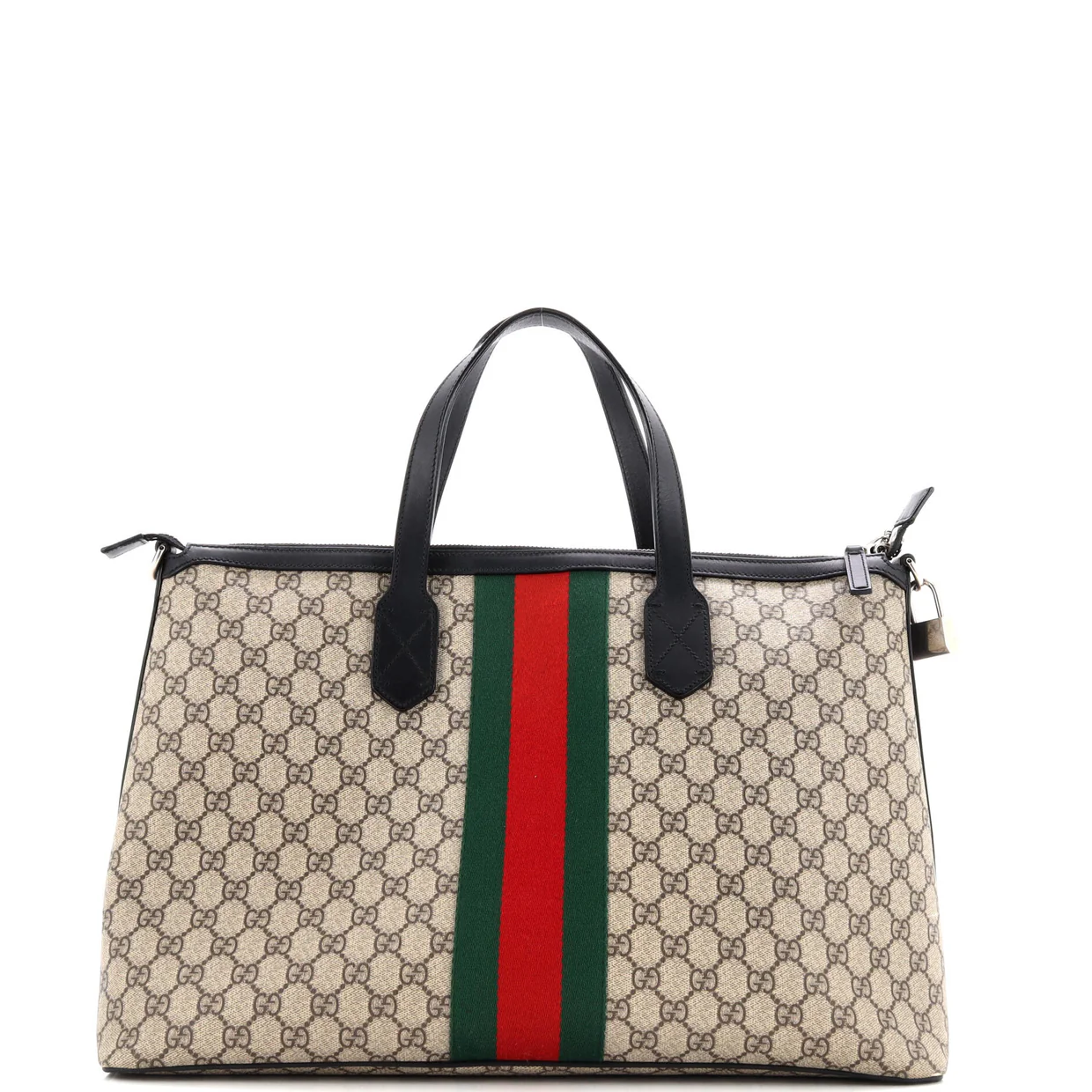 Web Duffle Bag GG Coated Canvas Medium - Deep Luxury