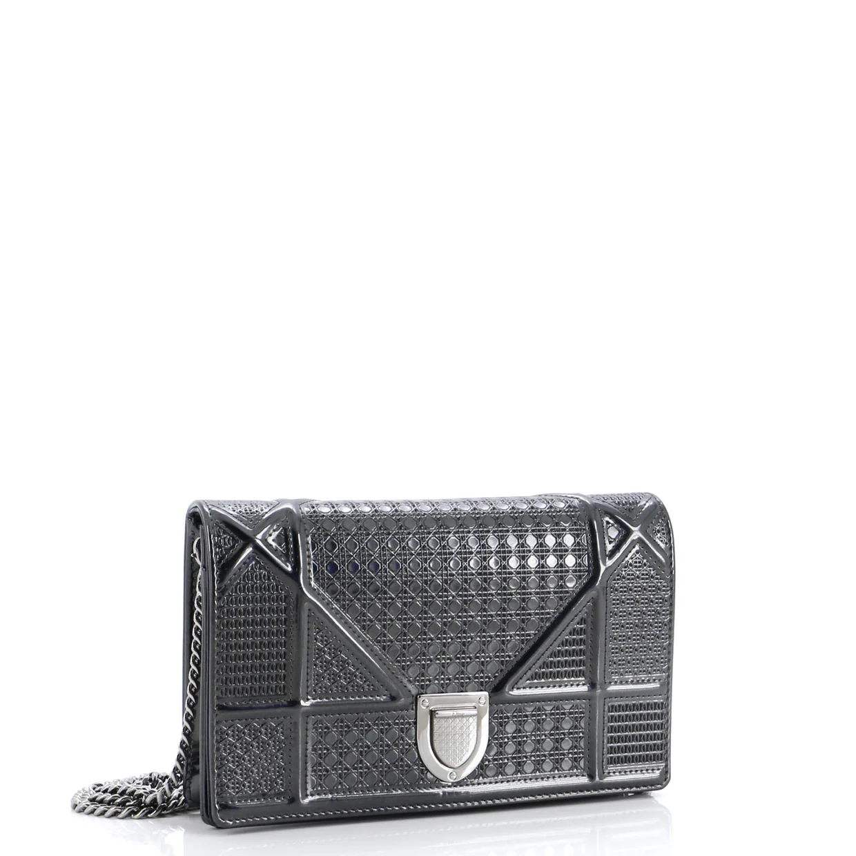 Diorama Wallet on Chain Cannage Embossed Calfskin - Deep Luxury