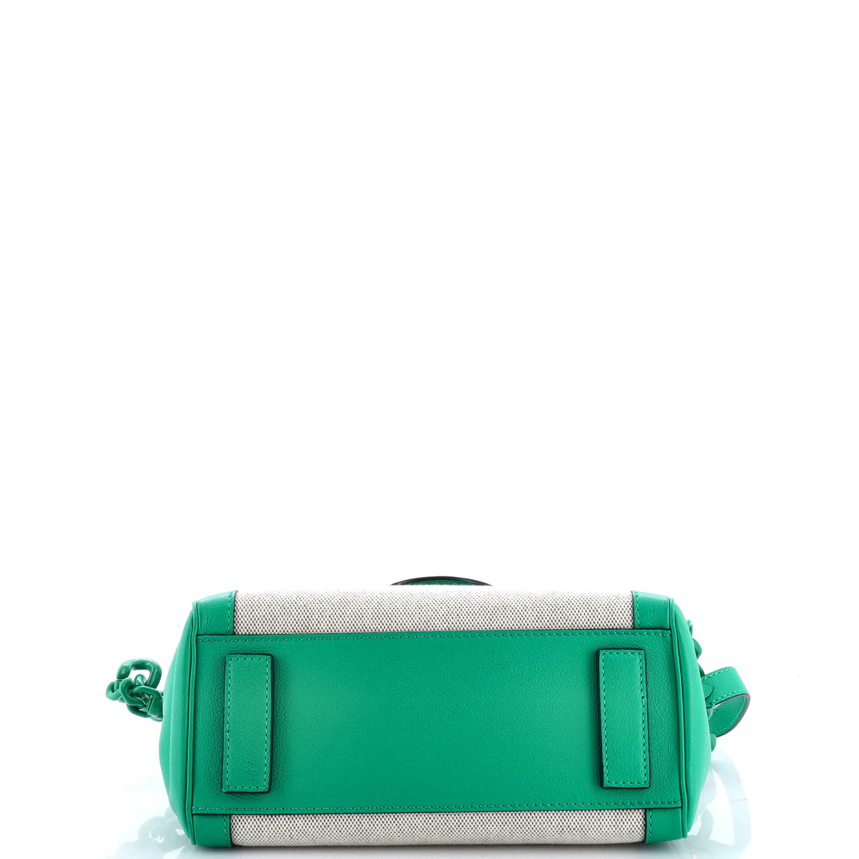 La Medusa Top Handle Bag Leather with Canvas Medium - Deep Luxury