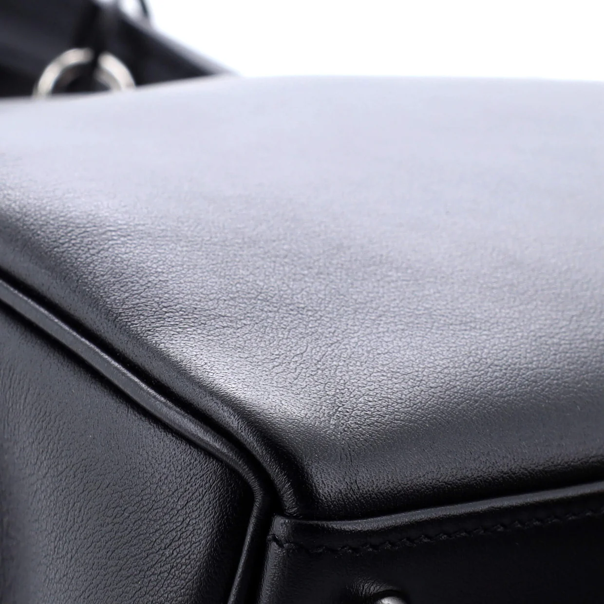 Kelly Handbag Noir Swift with Palladium Hardware 25 - Deep Luxury