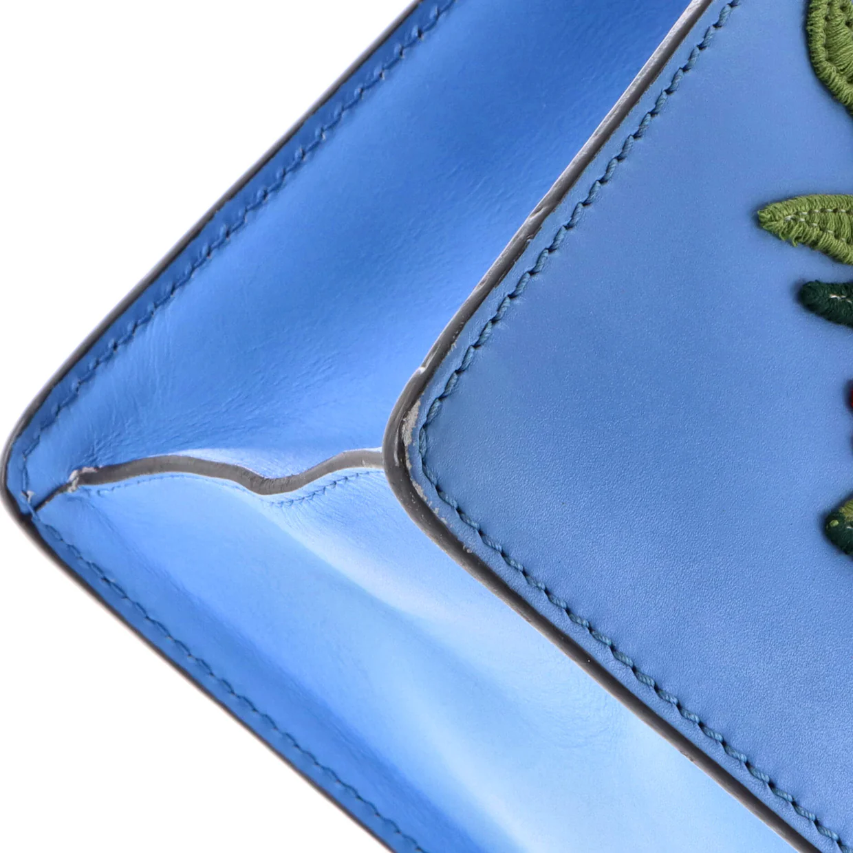 Sylvie Top Handle Bag Embroidered Leather Medium - Deep Luxury