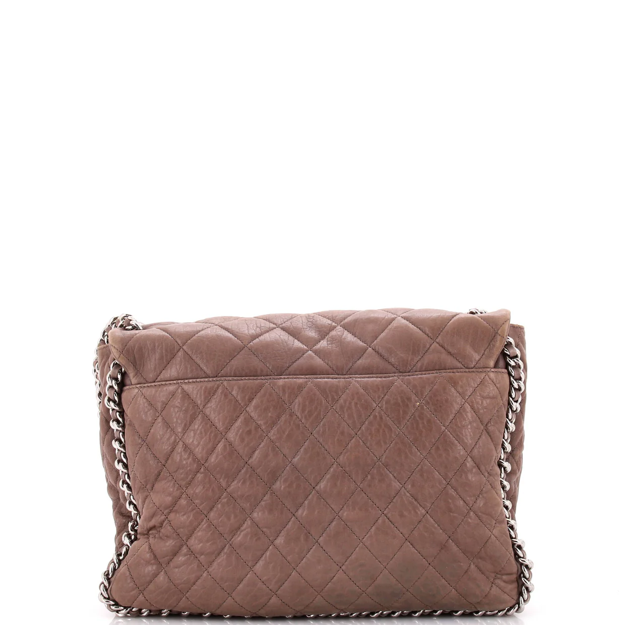Chain Around Flap Bag Quilted Leather Maxi - Deep Luxury