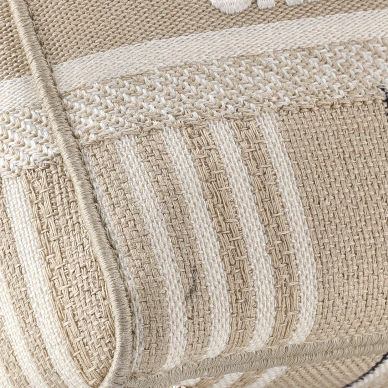 Lady D-Lite Bag Striped Canvas Medium - Deep Luxury