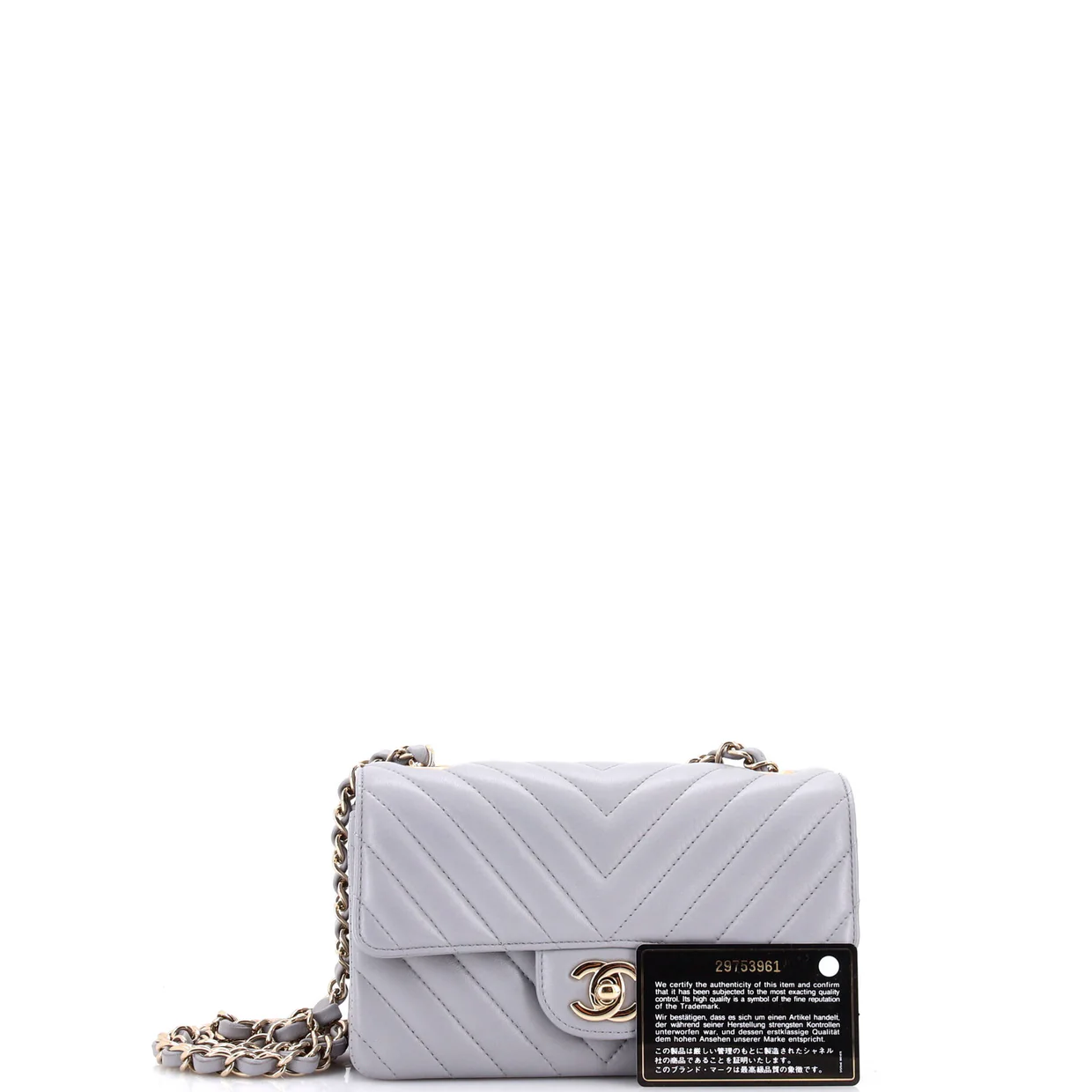 Classic Single Flap Bag Chevron Lambskin Mini - Deep Luxury