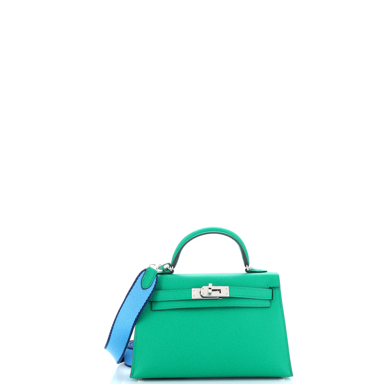 Kelly Mini II Amazone Handbag Green Epsom with Palladium Hardware 20 - Deep Luxury