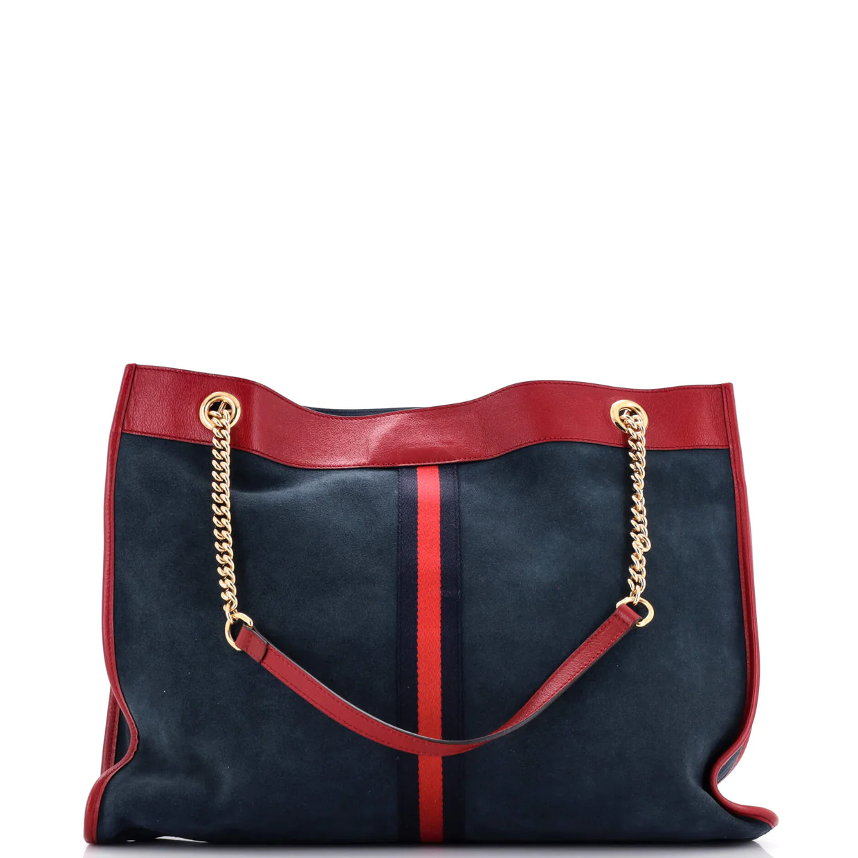 Rajah Chain Tote Suede Large - Deep Luxury