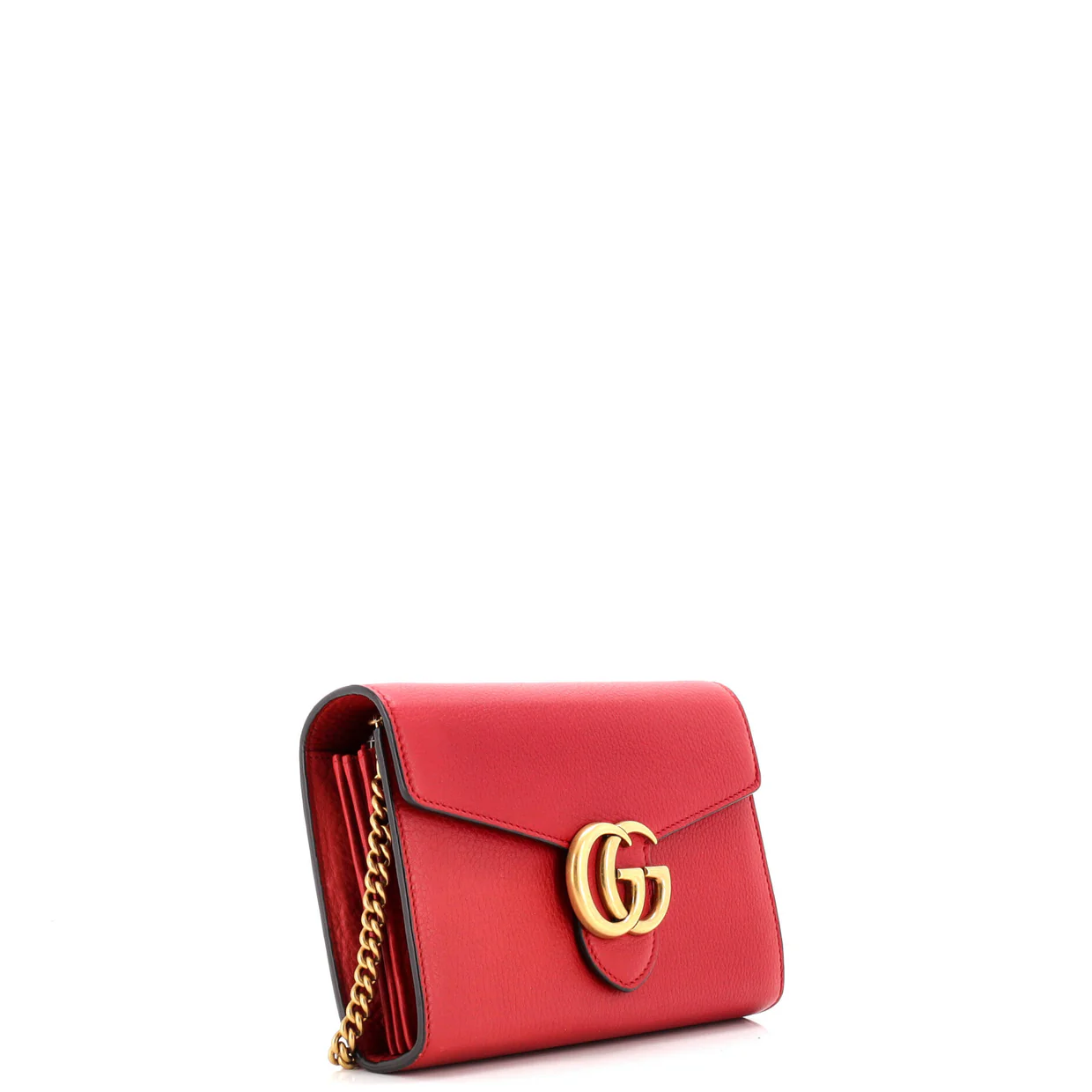GG Marmont Chain Wallet Leather Mini - Deep Luxury