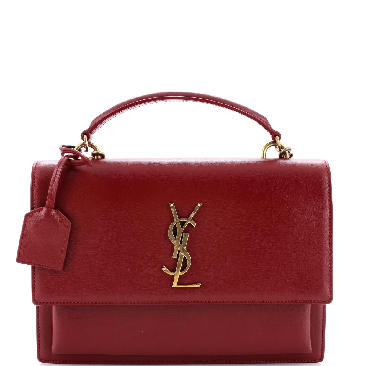 Sunset Top Handle Shoulder Bag Leather Medium - Deep Luxury