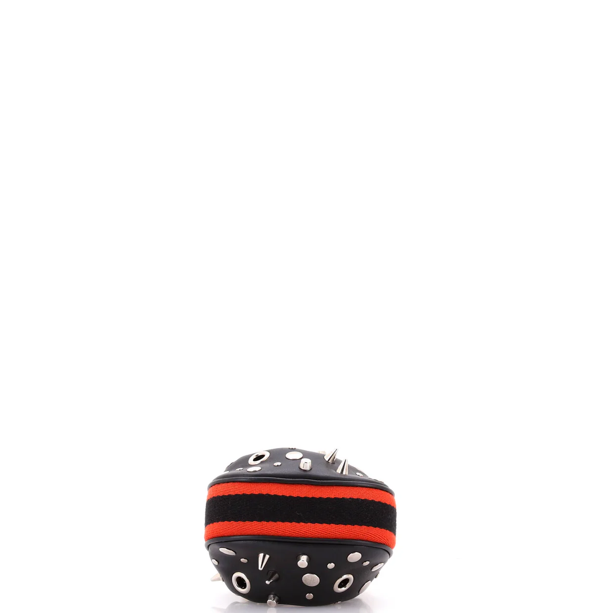 Attache Shoulder Bag Grommet Embellished Leather Mini - Deep Luxury