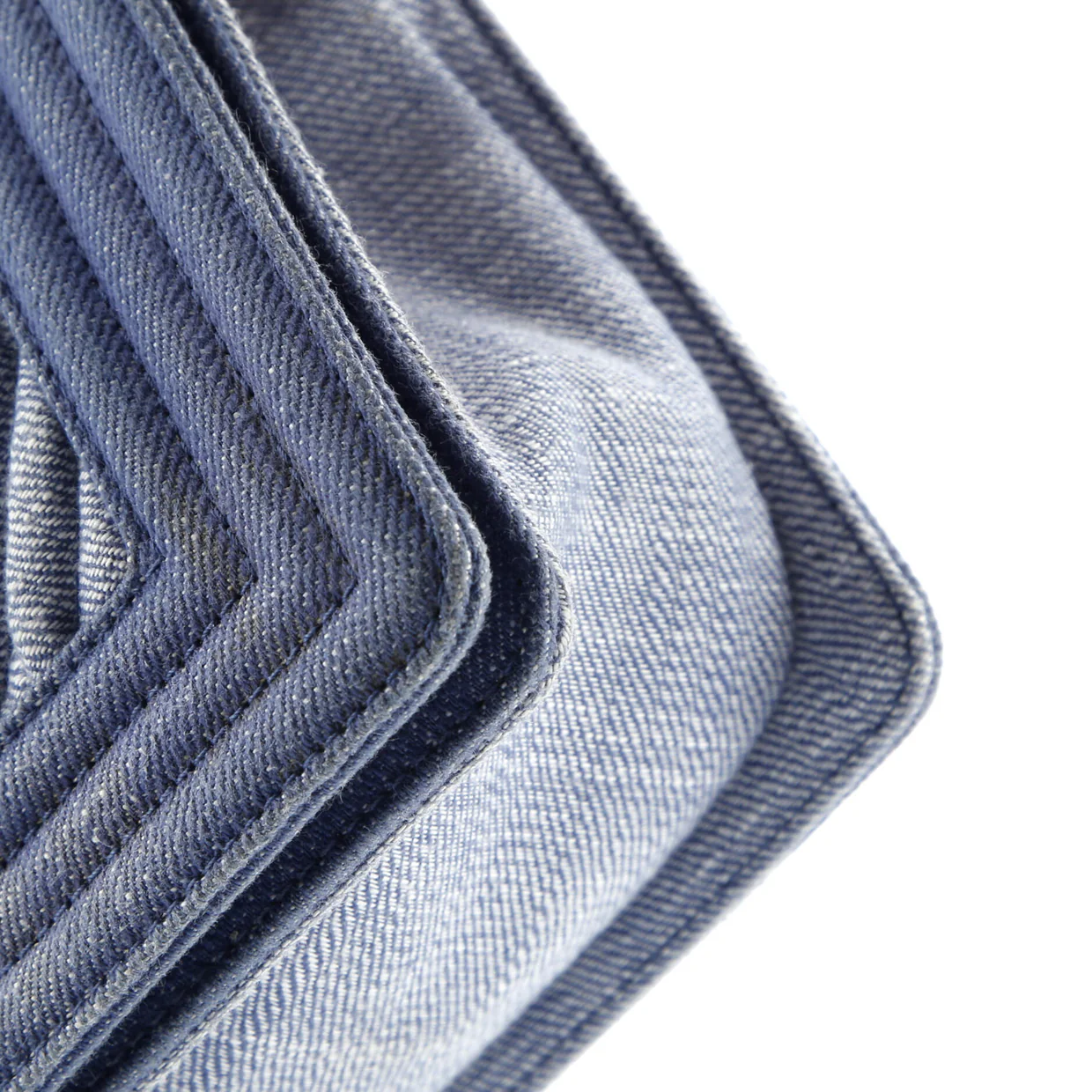 Boy Flap Bag Chevron Denim Old Medium - Deep Luxury