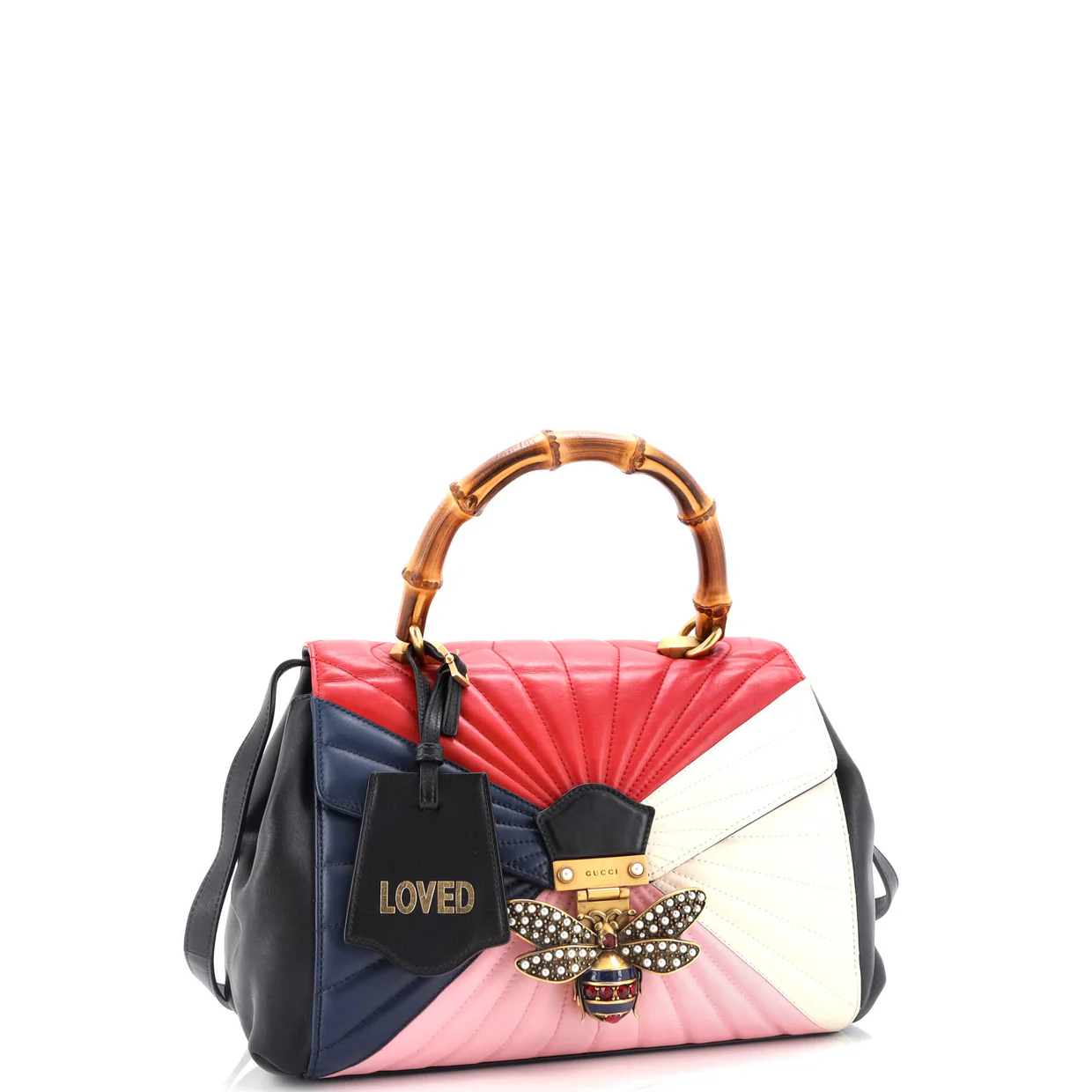 Queen Margaret Top Handle Bag Multicolor Quilted Leather Medium - Deep Luxury