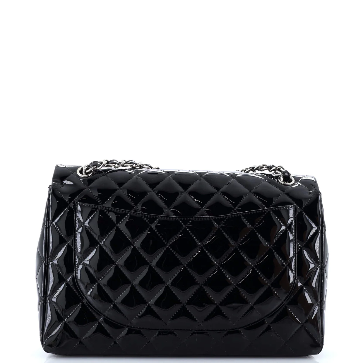 Classic Double Flap Bag Quilted Patent Maxi - Deep Luxury