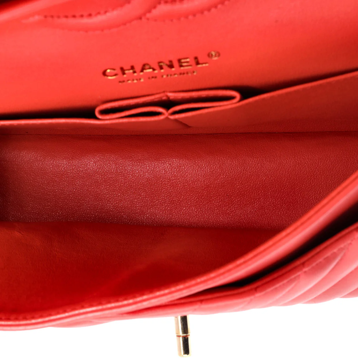 Classic Double Flap Bag Chevron Calfskin Medium - Deep Luxury